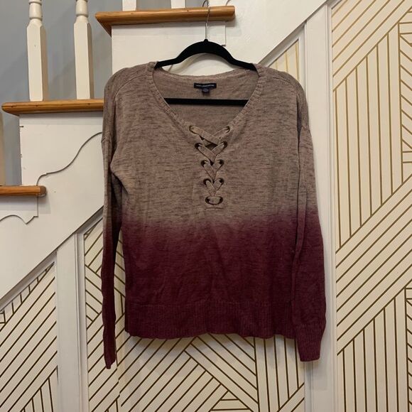 American Eagle Ombre Lace Up Sweater - Picture 2 of 4